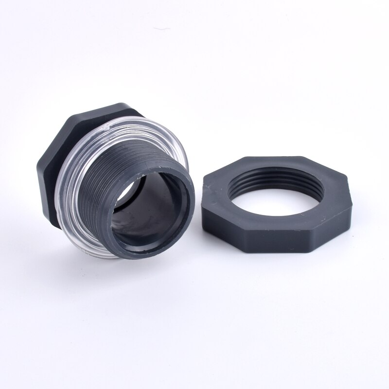 1Pc ID 20~63mm PVC Water Tank Connector Home Aquarium Fish Tank Bulkhead Pipe Joint Water Inlet Outlet Connector Drainage Joint