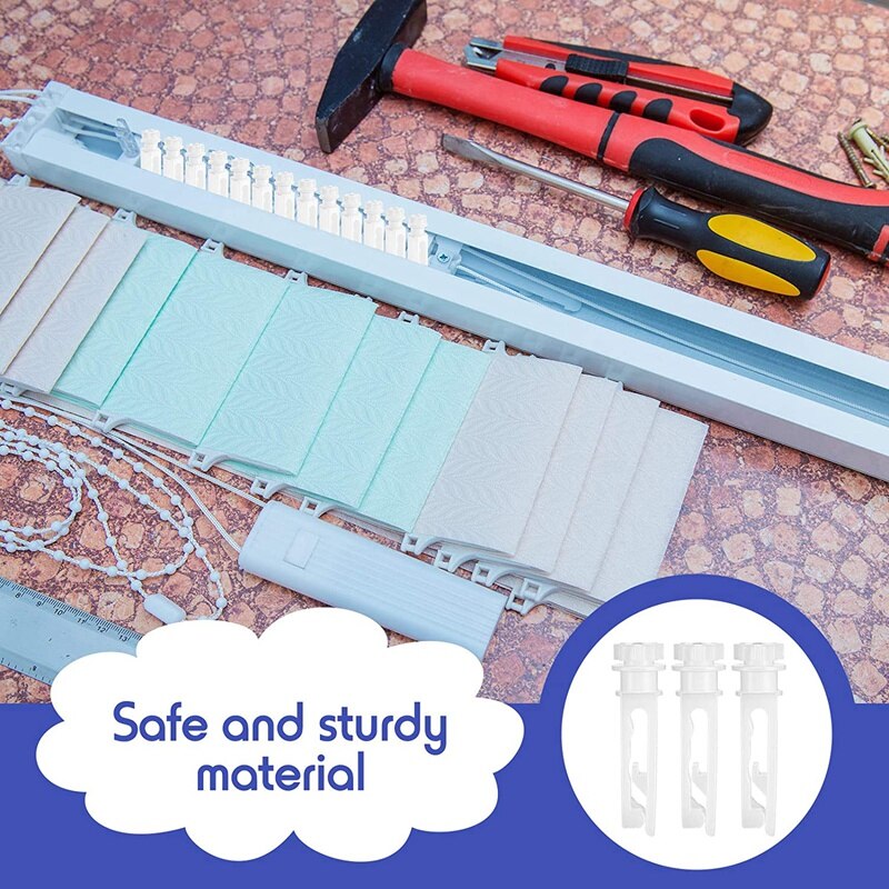 30Pcs Vertical Blind Stem Replacement White Stems For Vertical Window Blind Vertical Blind Carrier Stem