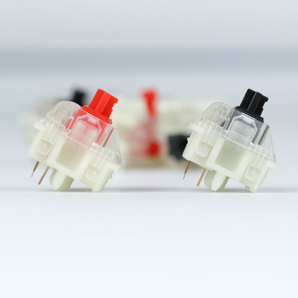 Gateron silent switch Black Red clear 5pin transparent tops for mechaniacl keyboard Compatible with MX switch