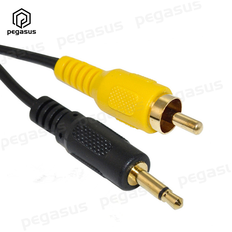 Vergulde 3.5Mm Mono Male Plug Naar Rca Male Lotus Audio Kabel 1.8 Meter