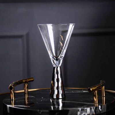 Ons Artland Licht Luxe Crystal Wedding Champagne Coupes Fluiten Beste Rode Wijn Glazen Bar Cocktail Cup Diamant Beker: Silvery A