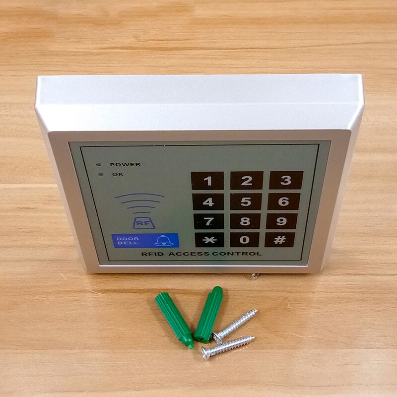 Selvstændig adgangskontrol tastatur rfid 125 khz kortlæser dørlås med 100 nærhedsnøgler valgfri som dørsikkerhedssystem