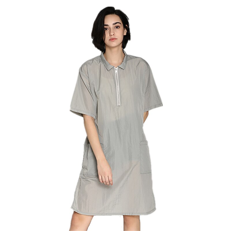 Salon Hairdresser Haircut Smock Gown Barber Hairdressing Perm Overalls Apron Pet Grooming Waterproof Work Clothe: G007-Gray
