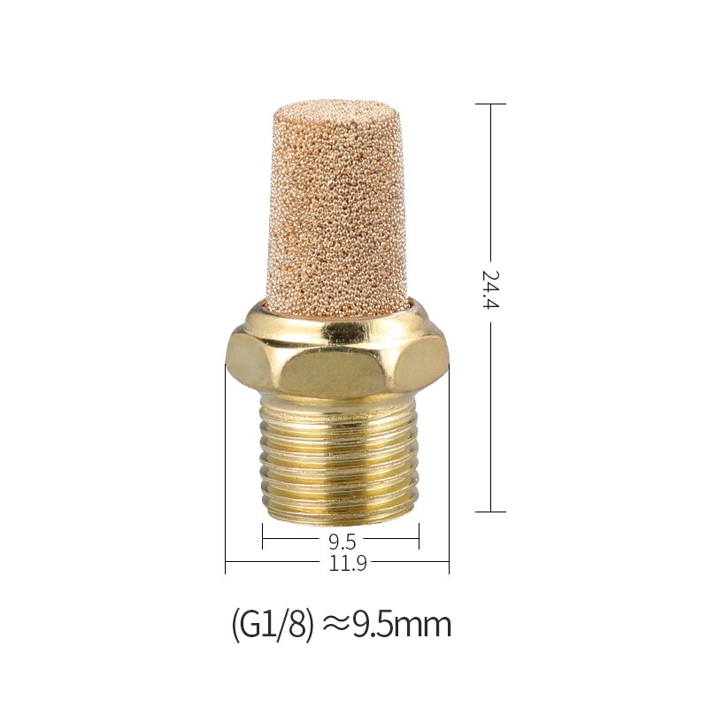 Pneumaattinen messinki pakoputken äänenvaimennin bsl  m5 1/8 " 1/4 " 3/8 " 1/2 " äänenvaimentimet asennus melun suodatin vaimennusliitin kupari: B -1