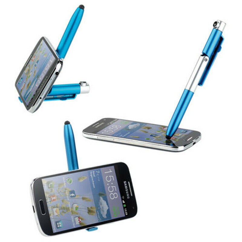 Bolígrafo plegable 4 en 1 para teléfono móvil, accesorio para Tablet, Stylus, linterna,