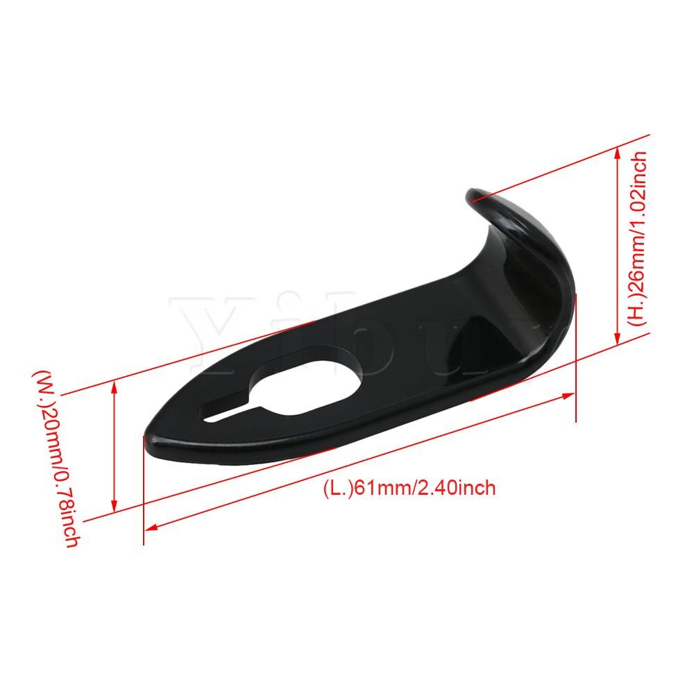 Yibuy 61x20x26mm Plastic Sax Duim Haak Rust Duim Ondersteunt voor Alto/Sopraan/Tenor saxofoon Black Music Onderdelen Accessoires