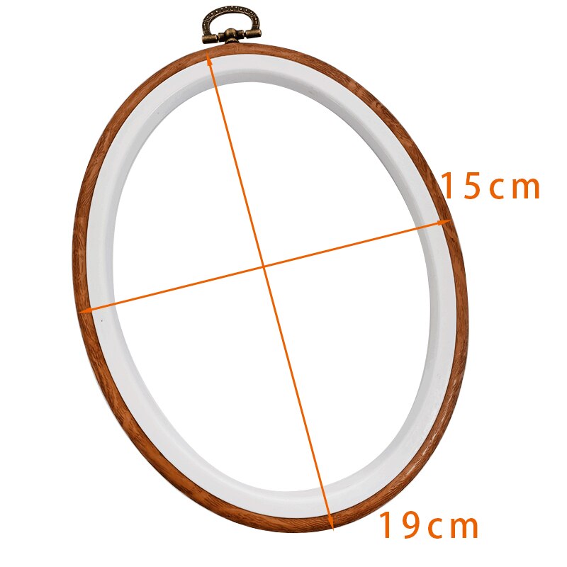 LMDZ Embroidery Circle Wood Hoop Circle Round Plastic DIY Art Craft Cross Stith Sewing Needwork Tools Flower Wreath Home Decor: Oval 15x19cm
