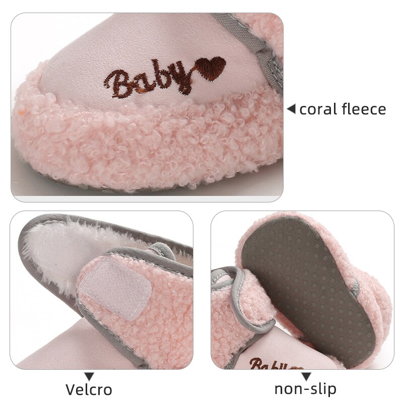 Winter Baby Laarzen Effen Kleur Dikke Warme Pluche Baby Jongen Meisje Laarzen Winter Baby Schoenen Voor Jongens Meisjes