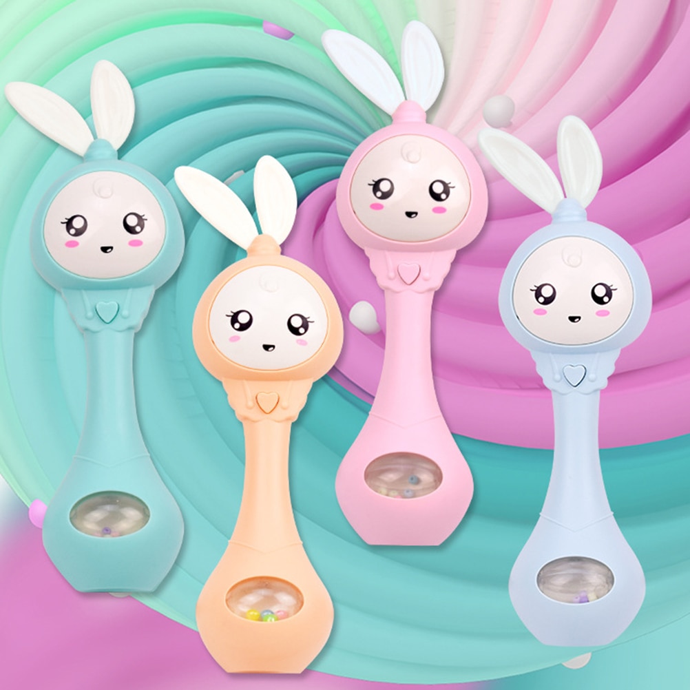 Electric Musical Flashing Baby Rattles Baby Infant Hand Bells Cute Rabbit Hand Bells Newborn Infant Early Educational Toys #30