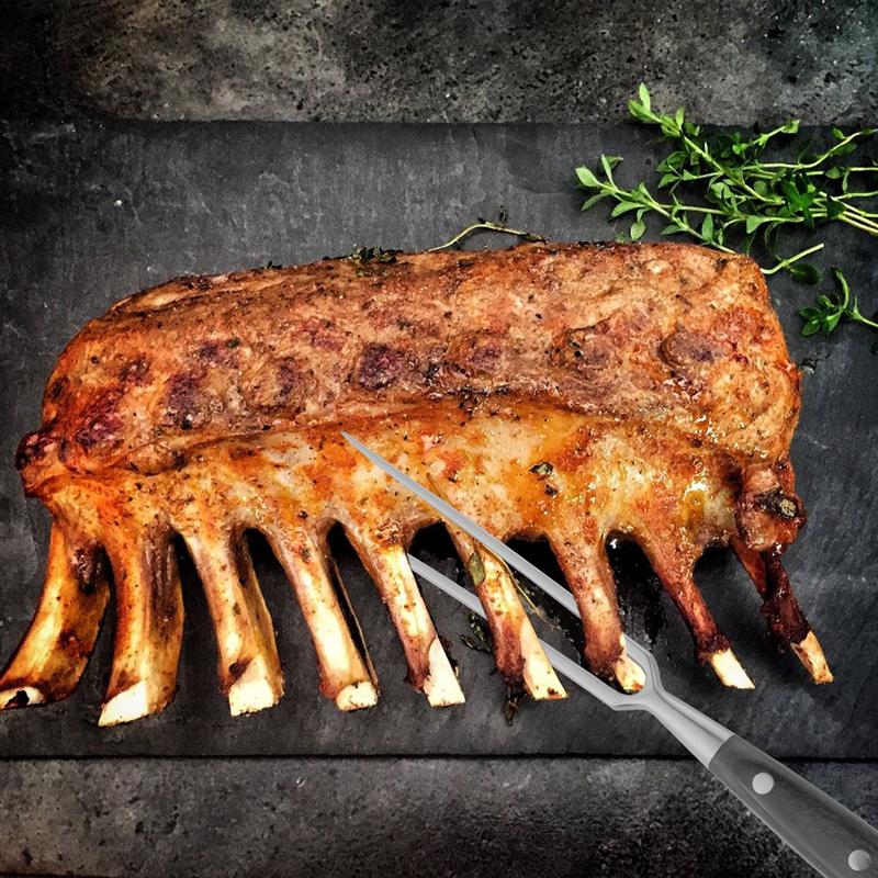 Rvs Barbecue Spiesjes Roosteren Stok 2-Prong Vlees Grillen Vork Bbq Gereedschap Met Houten Handvat Voor Camping Picknick