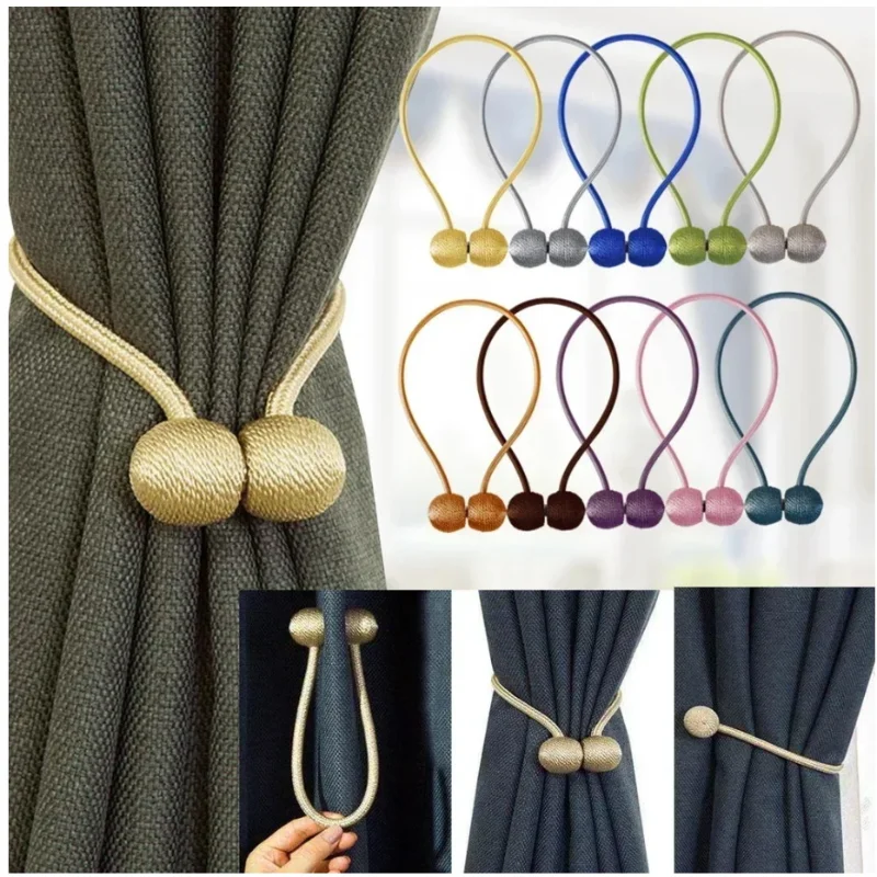 Magnetiska gardinfästen, gardinfästen för hörlurar, gardindekorationer för hem och utomhusbruk, sovrum och kontor