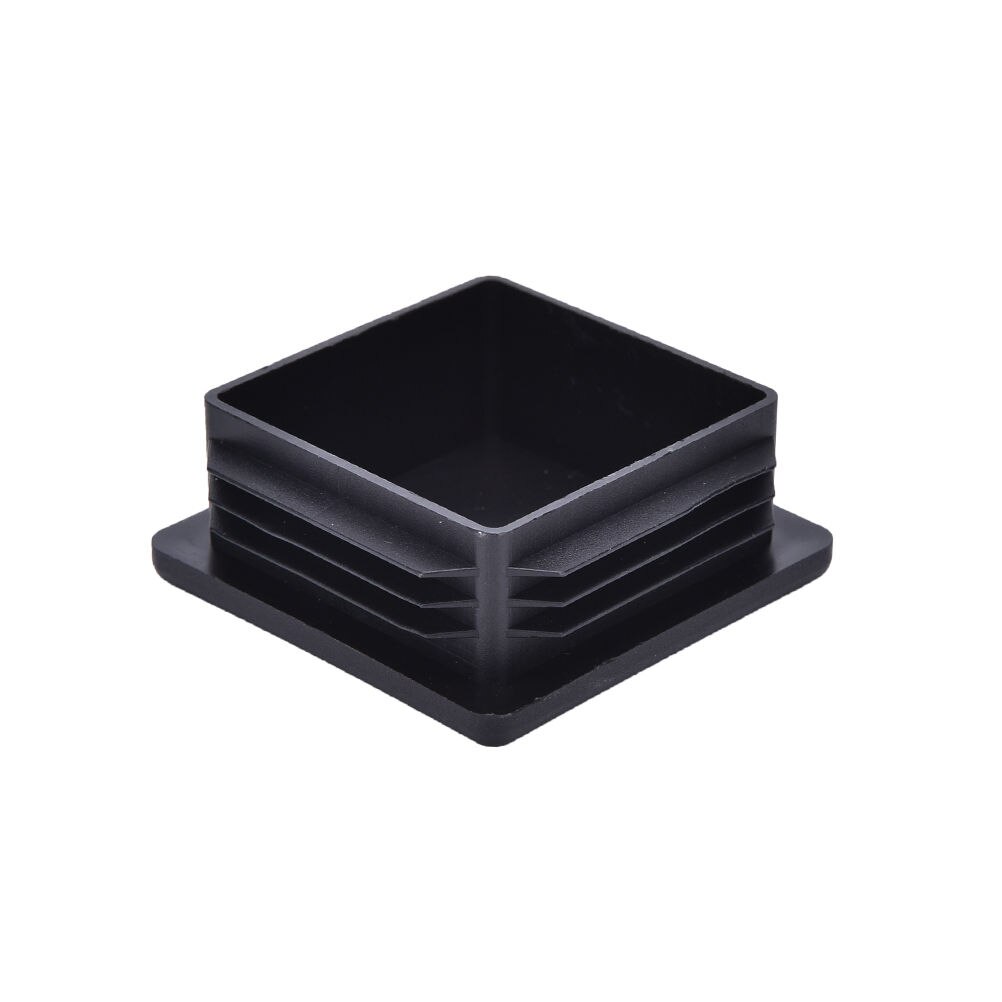 10Pcs Plastic Black Blanking End Caps Square Inserts For Tube Pipe Box Section