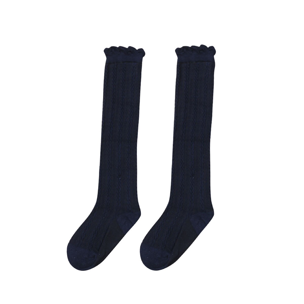 Neue Kleinkind Baby Mädchen Knie Strümpfe Strumpfwaren Bein Warme Baumwolle Atmungsaktiv Baby Kleinkind stricken Über Oberschenkel Baumwolle Strümpfe: Blau / 1 zu 3T