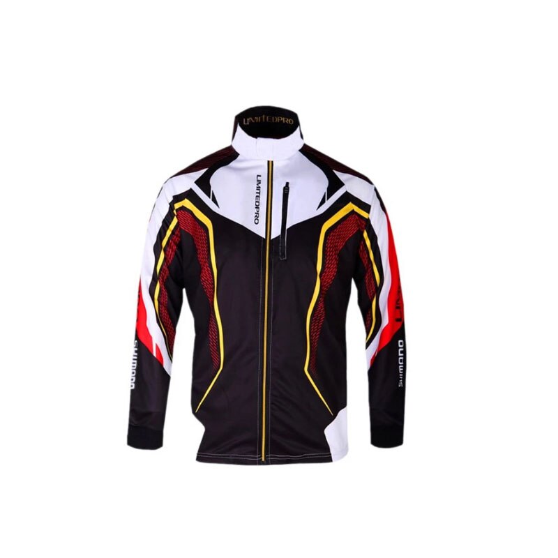 SHIMANO fishing clothes Quick-dry Fishing Shirt Breathable Outdoor Sportswear Anti-UV Hiking Fishing Clothing: L / red