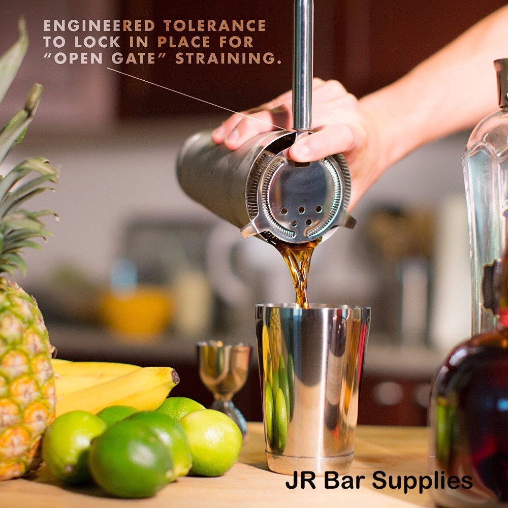 Barware Stainless Steel Commercial Hawthorne Cocktail Bar Strainer