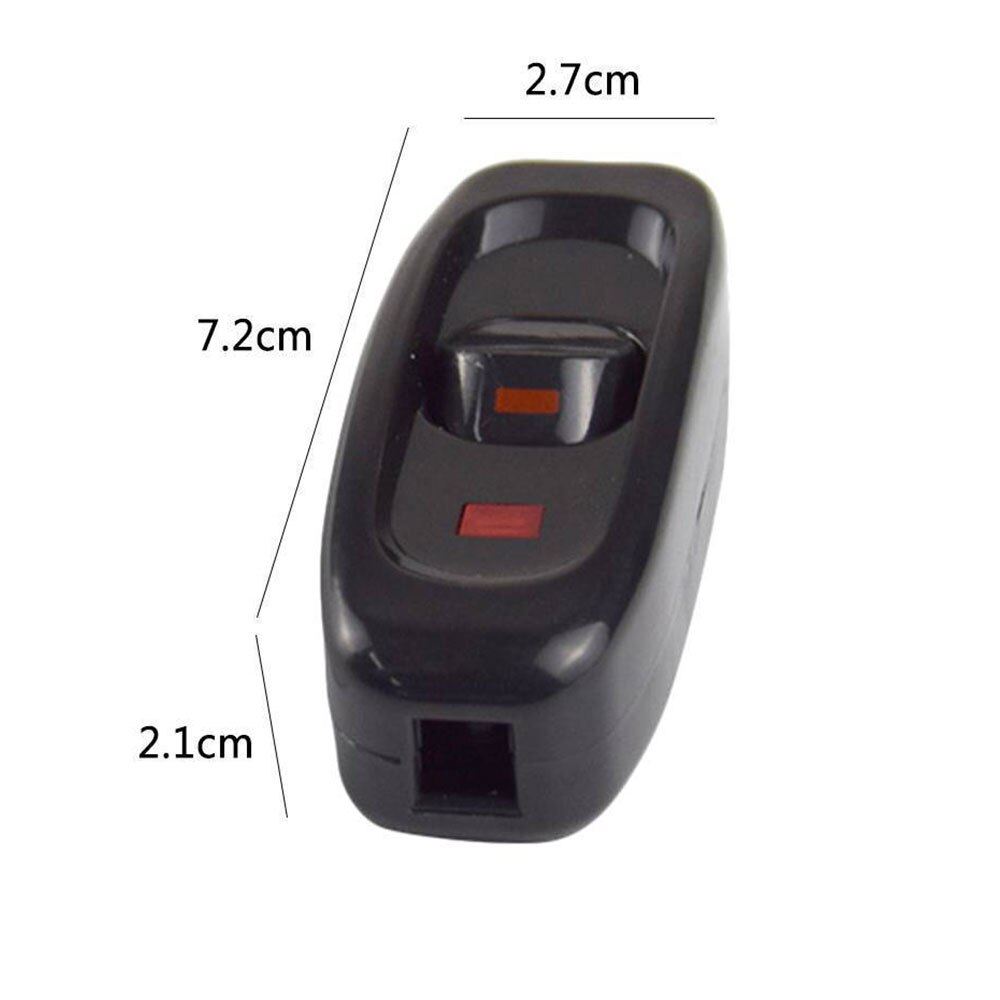 Inline ON/OFF Bed Light Table Lamp Controll Rocker Switch Home Decor Cord Cable Switch Power Switch Cable Switch Delicate