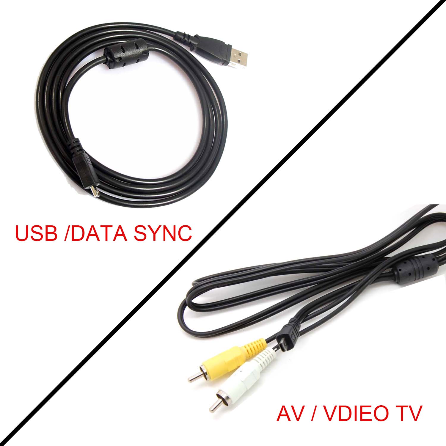 CABLE de TV USB y AV para PANASONIC LUMIX DMC-FX07, DMC-FX10, DMC-FX100K, FX100S, FX12, FX150K, DMC-FX150S, DMC-FX2, DMC-FX3