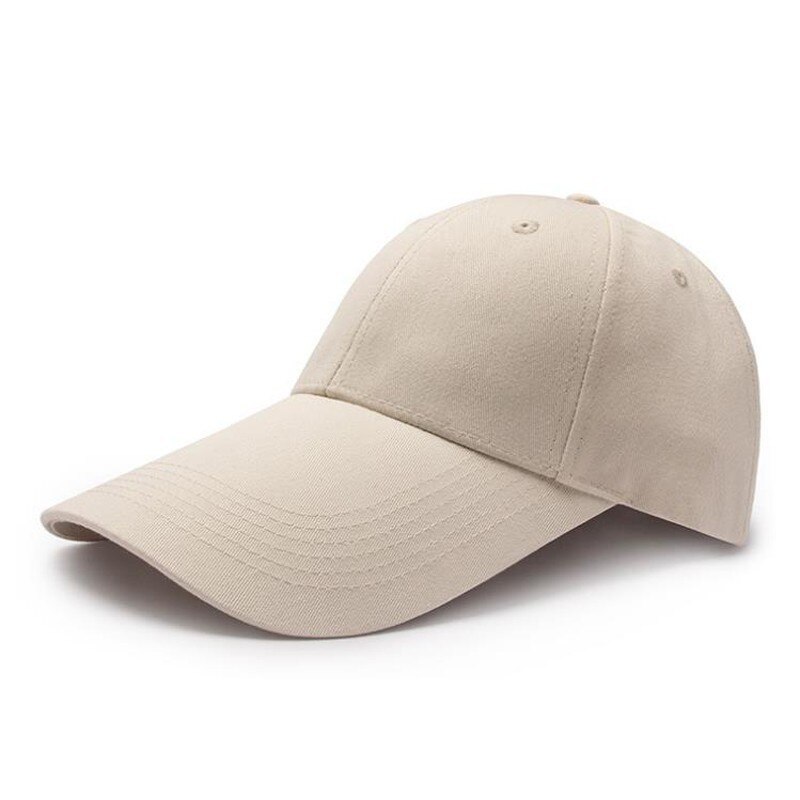 55-60cm 60-65cm 11cm long visor large head Man Big Size Causal Peaked Hats Cool Hip Hop Hat Man Plus Size Baseball Caps: Beige / 55 to 59cm