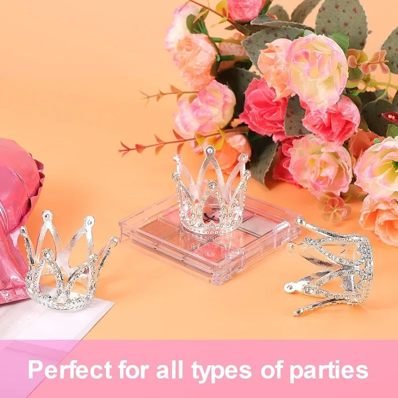 20/1 stk mini perlekrone kakedekorasjon gull sølv cupcake topper til blomsteroppsatser babyshower bryllupsfest dekorasjon