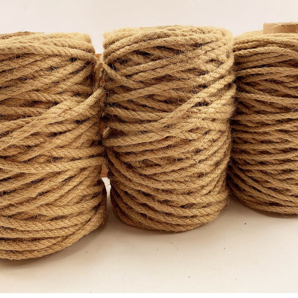 0.47 Inch 12mm Natural Jute Rope Twine Rope Hemp DIY Craft Handmade Decoration Hand Rope Natural Crafts Decoration