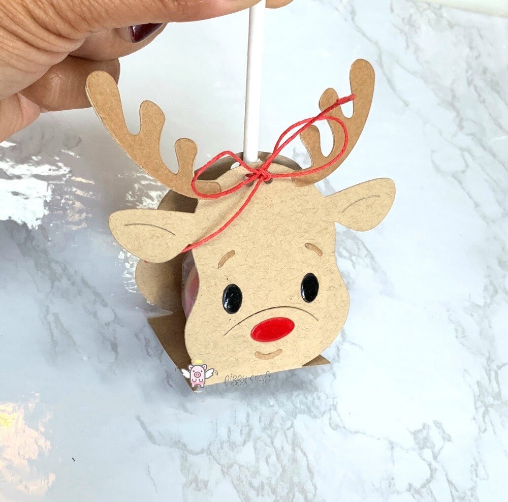 świnka rękodzieło wykrojniki robić metalu foremki robić wycinania formy renifer cukierki napój pudełko papier robić notatnika rękodzieło dziurkacz karty albumu nóż wykrojnik artystyczny umierać