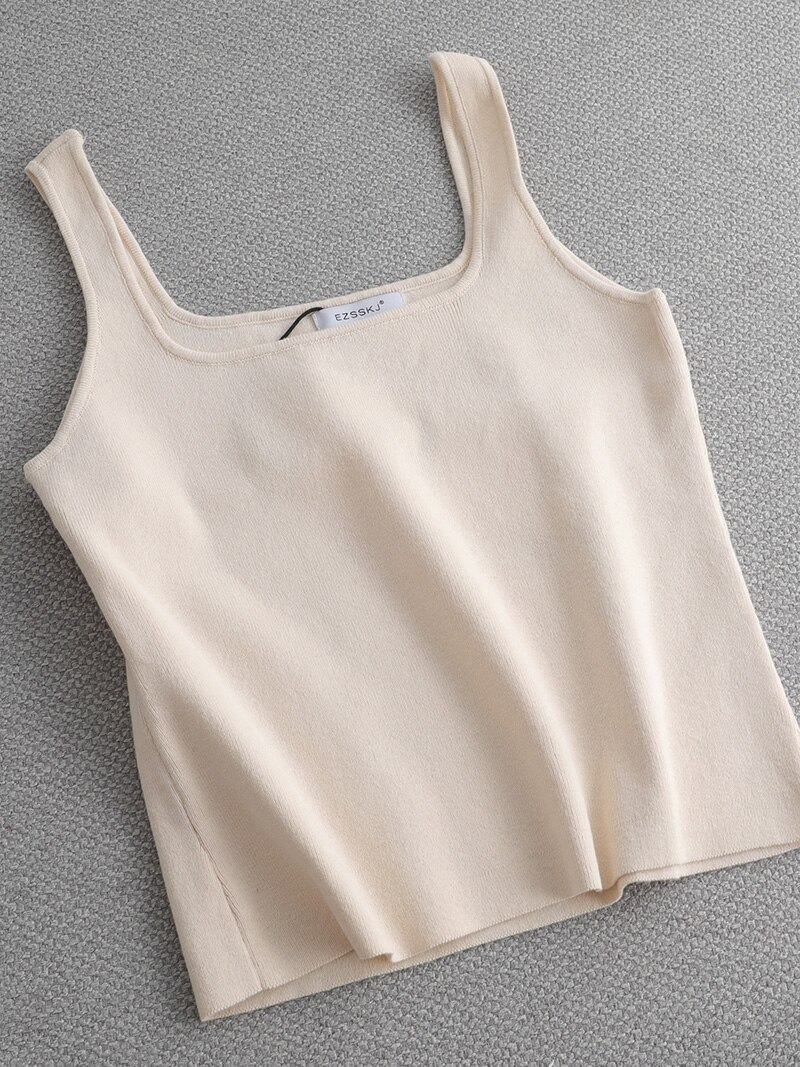 Hochwertiges, schickes Basic-T-Shirt mit U-Ausschnitt für Höhle Sommer, weiß gestricktes Damen-Tanktop, sexy ärmelloses T-Shirt, Jahrgang-oben, lässiges Ernte-oben-T-Shirt: Armee Grün