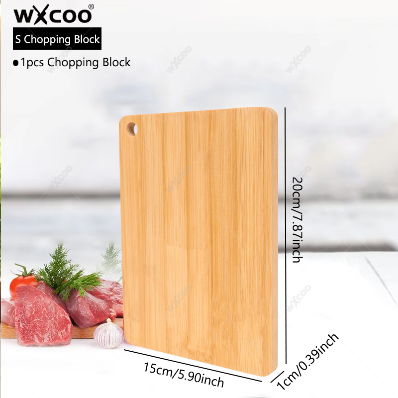 WXCOO-Juego de tablas de cortar de bambú para cocina, tablas de cortar de madera para preparar y servir comida en la cocina, 1-3 uds.: Rojo