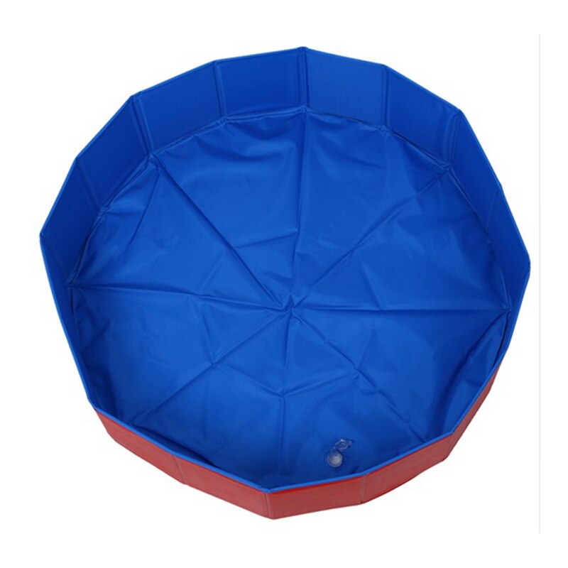 Husdjur pool pvc hopfällbar katt hund bad pool bärbar hund dusch pool utomhus inomhus badkar simhus för yorkshire terrier: Röd 30 x 10cm