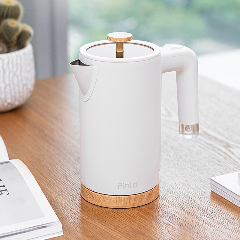 Mini hervidor de agua eléctrico de acero inoxidable 304 para viaje, calentador portátil silencioso de 800W, tetera de agua de 220V, 0.6L de capacidad