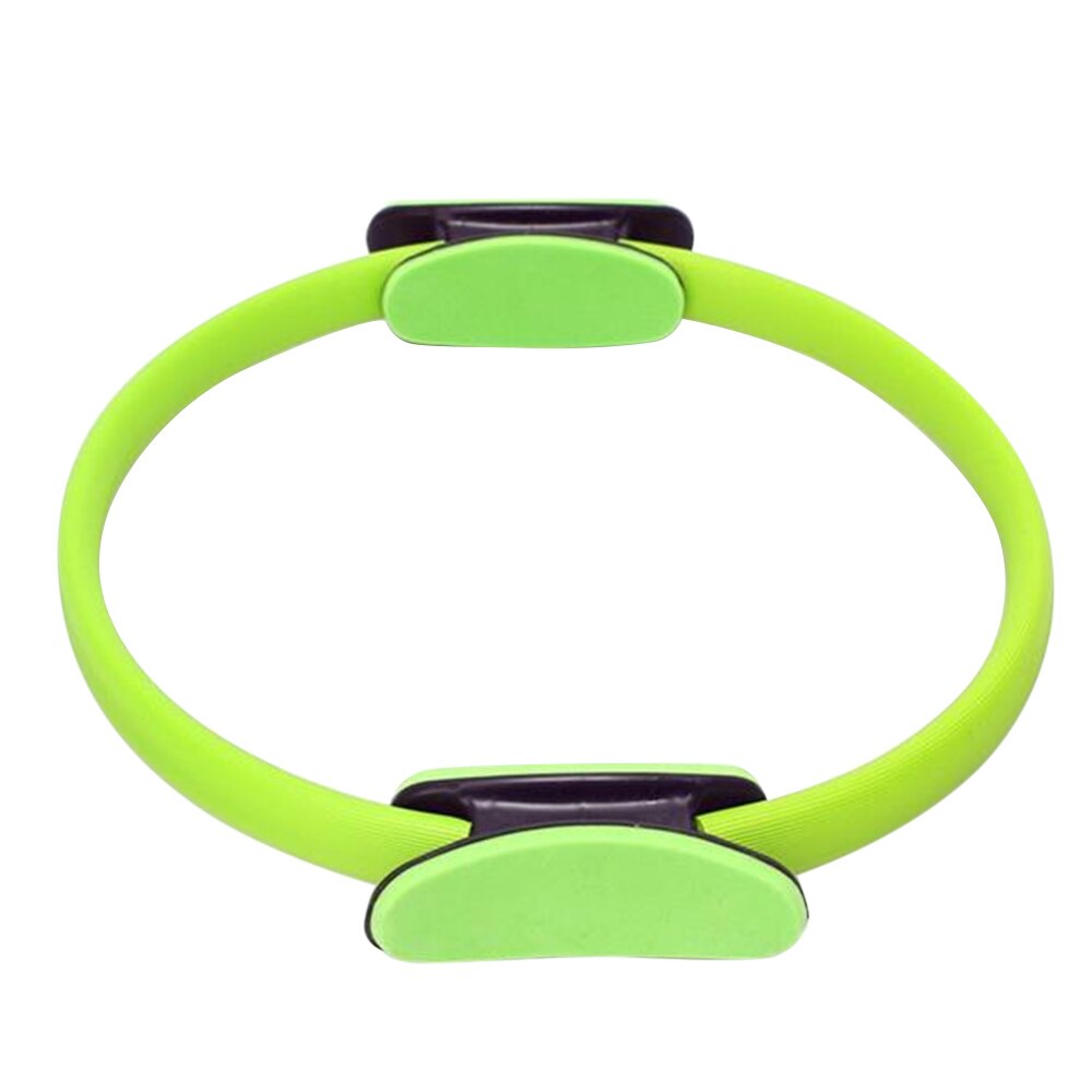 Dual Grip Yoga Pilates Ring Yoga Circle Muscles Bodybuilding Exercise Indoor Pilates Ring Fitness Tool: Green