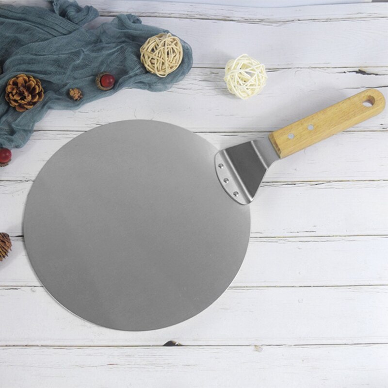 Pizza Tool Three-Piece Pizza Cutter, Pizza Crust, Pizza Shovel 3-In-1 Wooden Handle One-Stop Tool