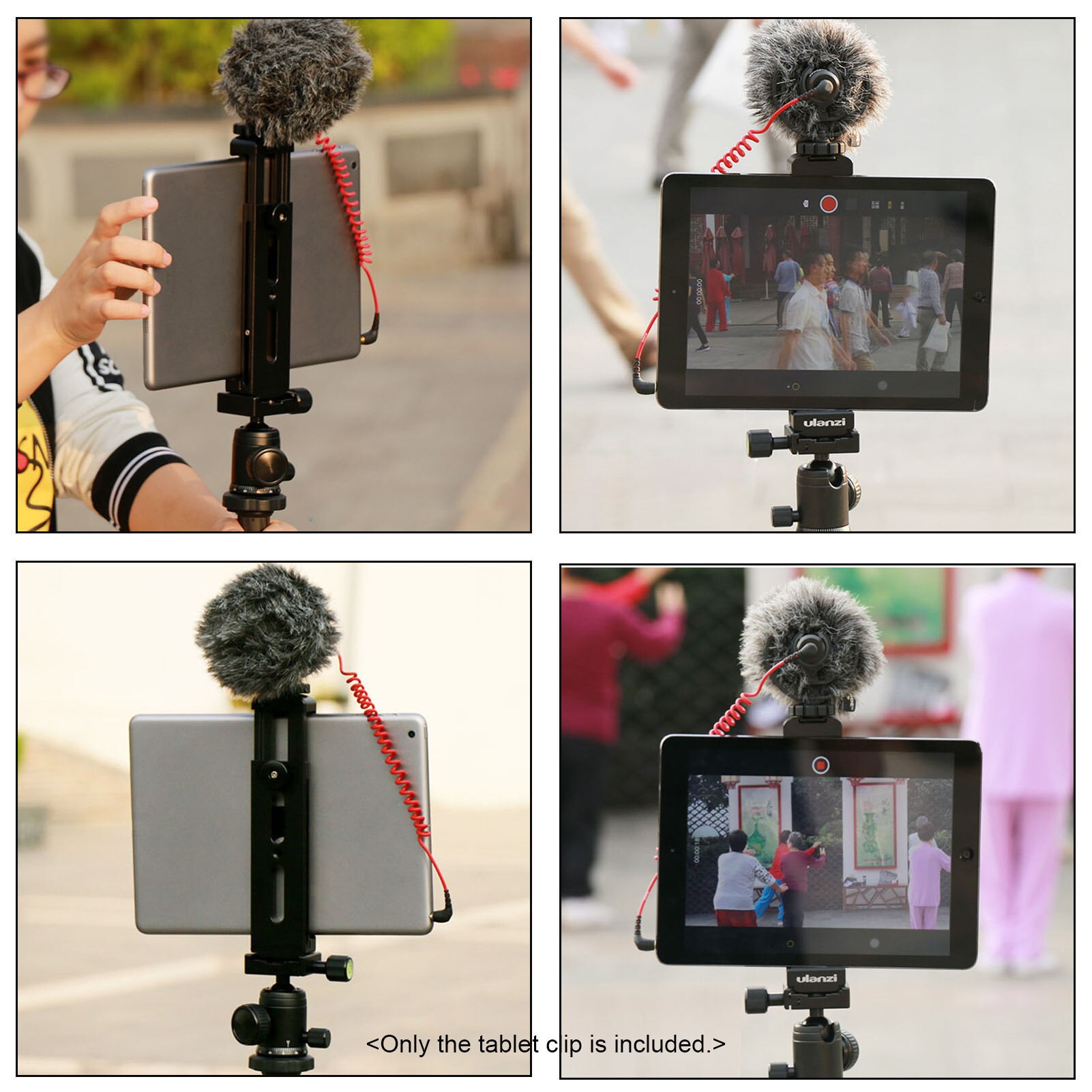 Ulanzi U-PAD Pro Metal Tablet Tripod Mount Holder Clamp Cold Shoe Mount 1/4 Inch Screw 5.16-9.96in for iPad/ iPad Mini/ iPad Pro