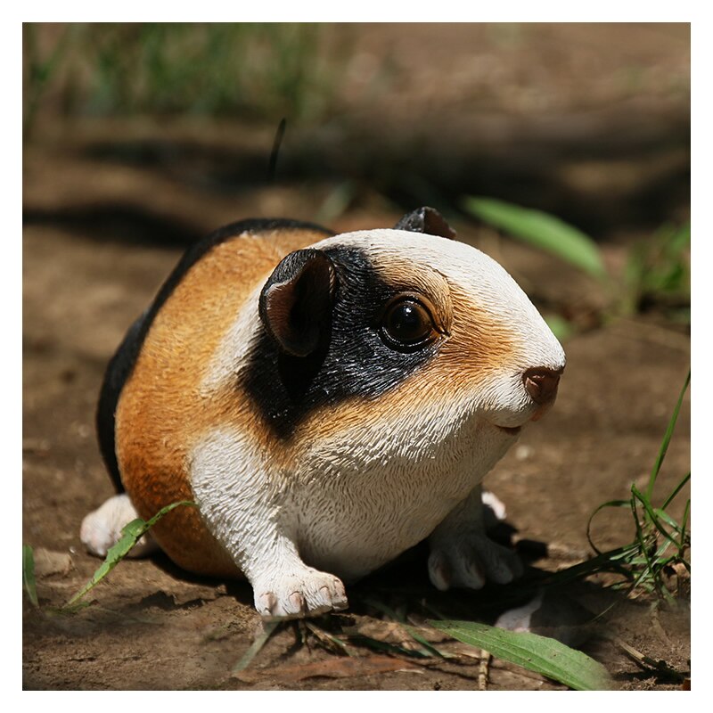 Leuke Tuin Cavia Hars Dier Standbeeld Diy Decoratie Sculptuur Props Voor Huis Kid 'S Room Winkel Tuin Decor Ornament