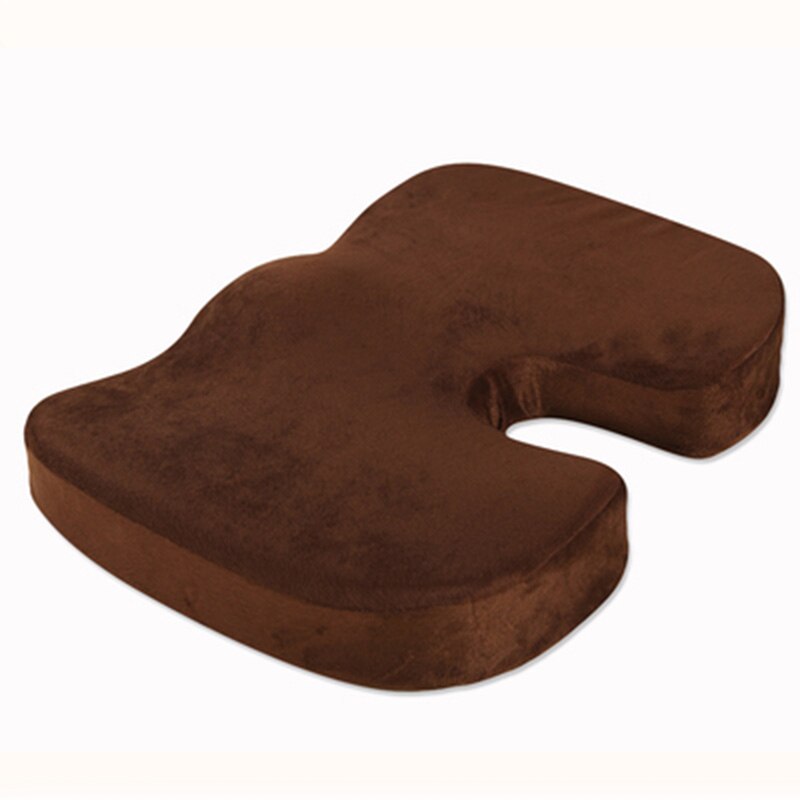 Orthopedisch traagschuim zitkussen voor stoel, auto, kantoor, thuis, zitkussen, massagekussen, woondecoratie, leeg kussen met kern: Koffie