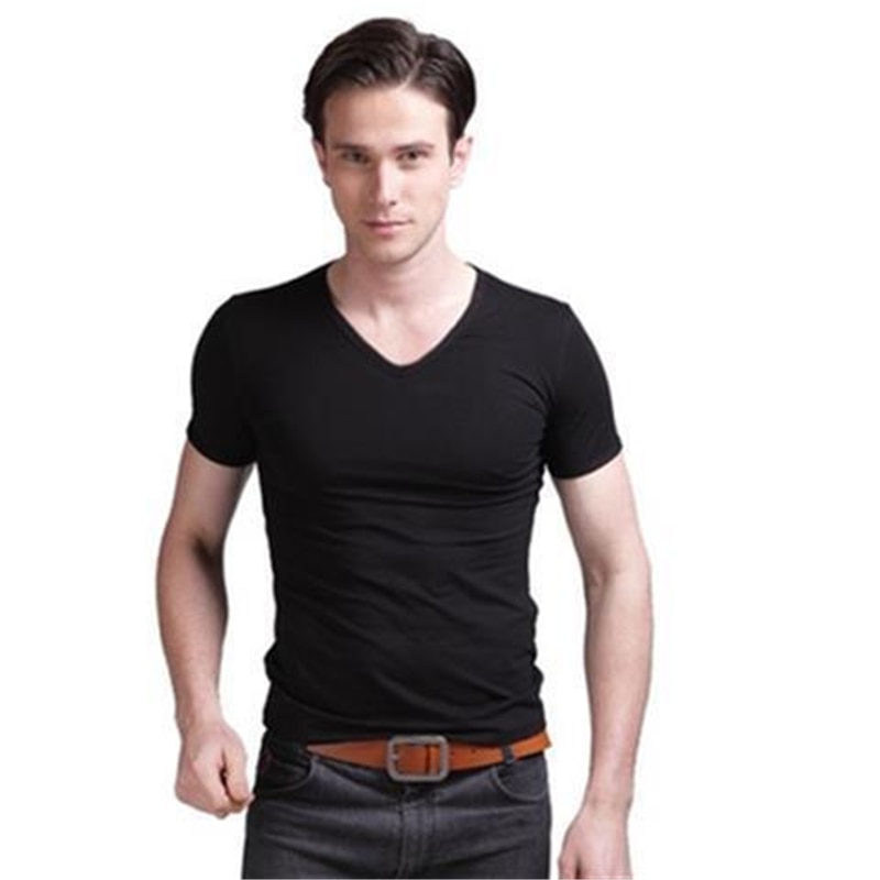 Herre kompression skinny t-shirt fitnesscentre fitness stram t-shirt sommer korte ærmer hurtigtørrende t-shirts til mænd træningstøj
