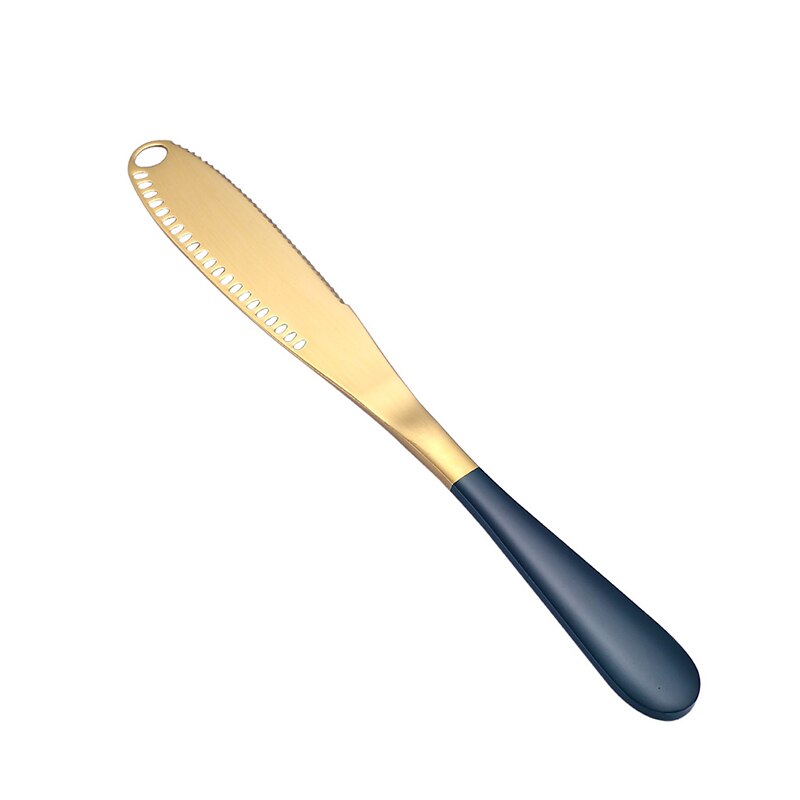 Edelstahl Butter Messer Butter Messer Mit Löcher Multifunktions Nachtisch Kuchen Brot Werkzeuge Besteck Nachtisch Werkzeuge Messer setzt: B