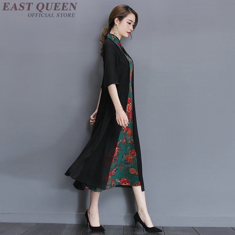 Traditional chinese dress long kimono cardigan bodycon oriental dress chiffon jacket women dress loose tops DD365 F