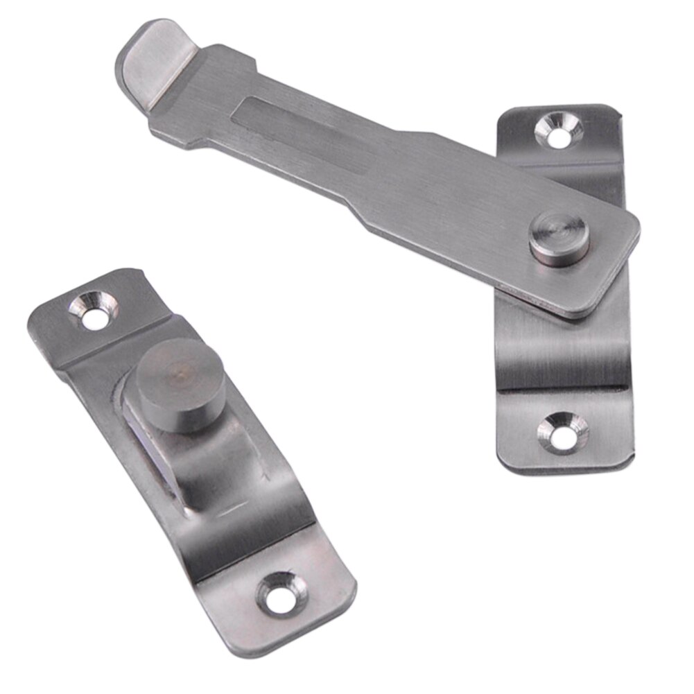 Stainless Steel Sliding Latch Flip Gate Safety Door Hasp Lock With Screws Barrel Bolt Hardware Home Shed Garage Hotel For Window