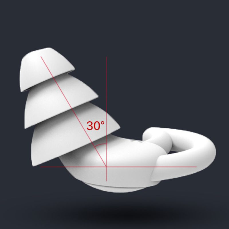 1 Paar Zachte Siliconen Oordoppen Tapered Ruisonderdrukking Oordopjes Slapen Geluidsisolatie Oor Protector 2/3 Lagen
