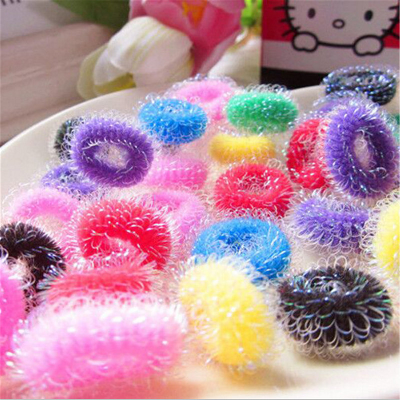 Diameter 40 Stks/pak Candy Kleur Basic Rubber Band Kinderen Kids Elastische Haarband Baby Meisjes Haar Touw Accessoires