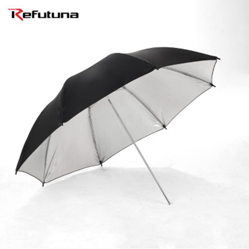 Refutuna Professionele 33 "84Cm Zwart Zilver Reflector Paraplu Voor Fotografie Studio Light Flash 1Pcs