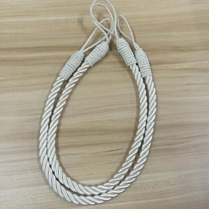 2 stk gardin tiebacks vindu gardiner tau holdbacks hjem gardin holder gardin dekorativt tilbehør: Elfenben