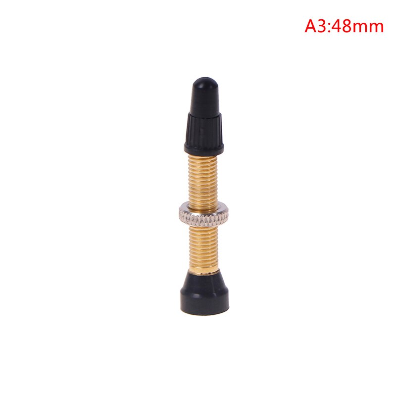 Válvula Presta para bicicleta de montaña, válvula sin cámara, llantas de aleación de núcleo de latón, Compatible con sellador sin cámara, 1 ud.: A3