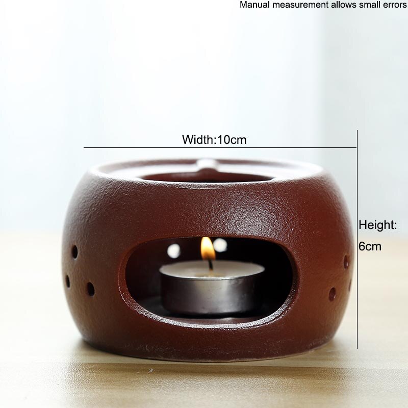 Styl japońnarty czarny Zen kominek robić aromaterapii ceramiczne naczynie na herbatę kuchenka świecznik czajnik Trivets kawy podgrzewacz robić mleka herbata akcesoria