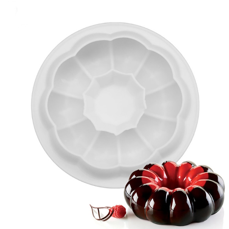 17 siliconen moussevormen, meerdere vormen witte cake, 3d vormen, hartvormige franse dessertbakvormen, taartdecoratiegereedschap