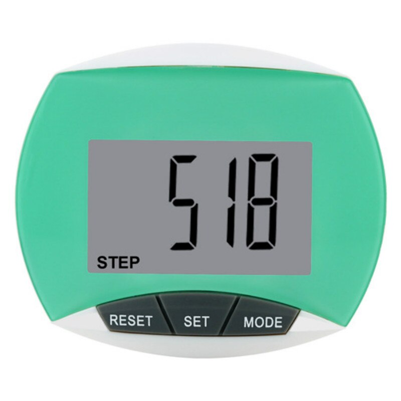 3D Pedometer Walking Pedometer 3D Pedometer Waterproof Multifunctional Sports Calorie Counting LCD Display Fitness Equipment: 1pc green