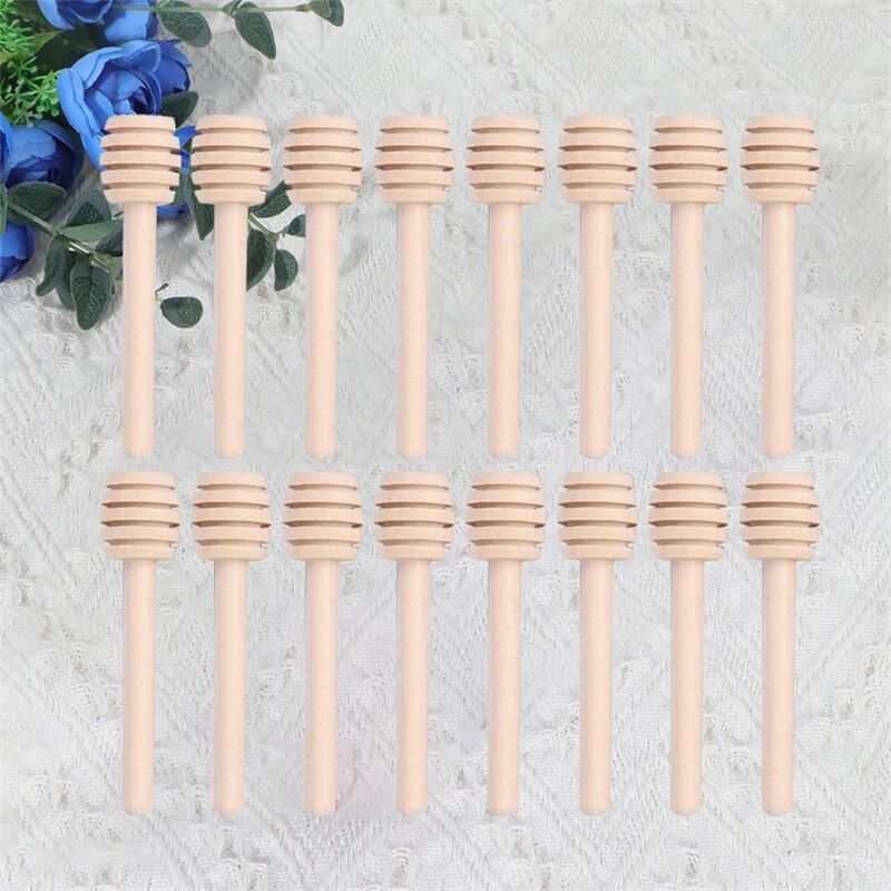 Mini cuchara para miel ecológica, servidor de mezcla de madera para jarras, herramienta de goteo 100, 10/50/70% Uds.