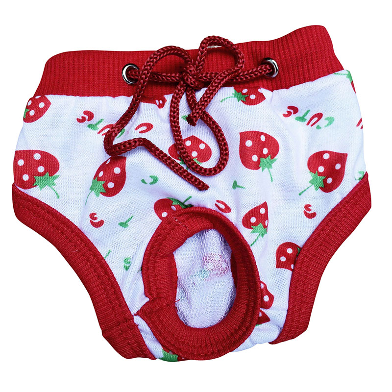 Lief teefje, puppy, gestreepte panty, korte luier, ondergoed: Roos / Xl