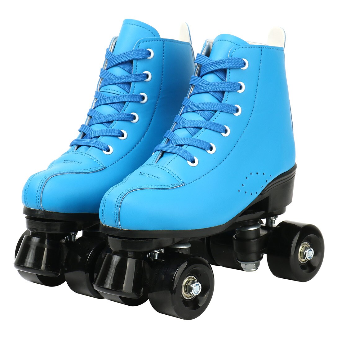 YYW rose bleu patins à roulettes Double ligne patins femmes hommes adultes patins à roulettes deux lignes Patin chaussures Patines avec Pu 4 roues Patin: blue / 37