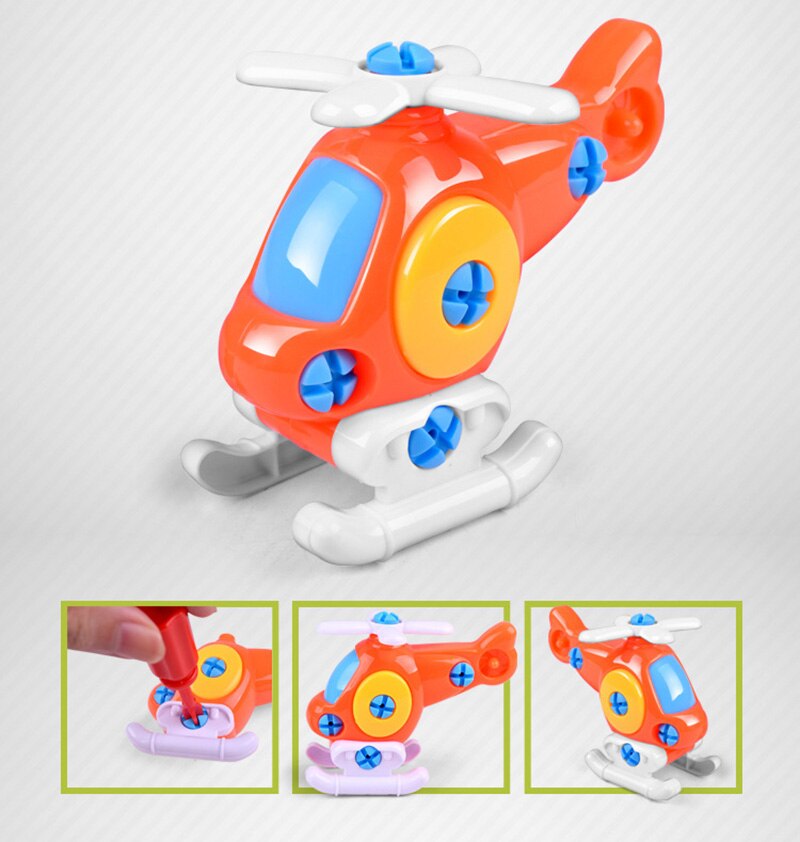 Babearly-rompecabezas 3d de plástico para niños, juguete educativo para desmontaje de moto, chico